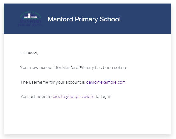 image of parent email